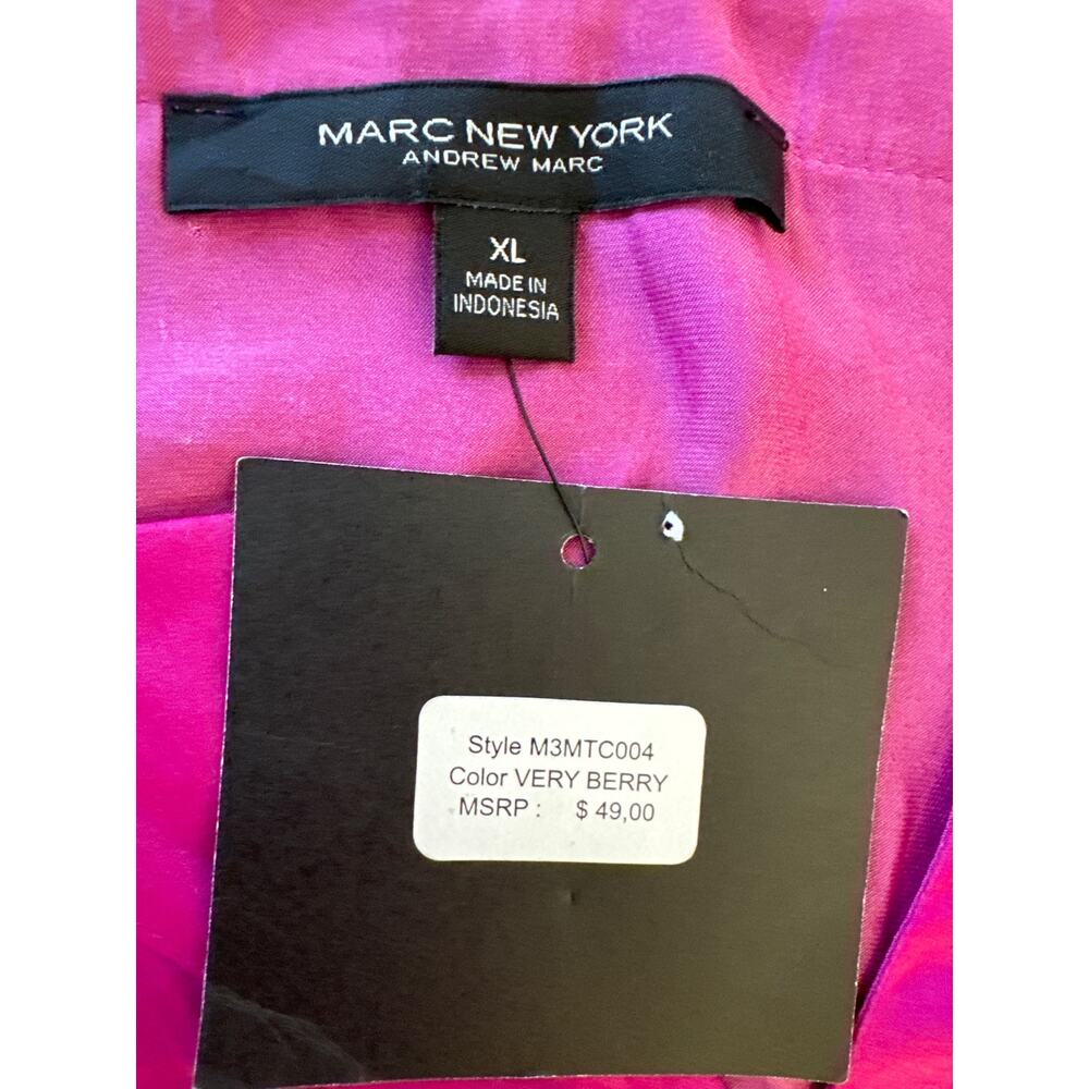 Marc New York Andrew Marc Very Berry Front Tie Knot Blouse XL M3MTC004 - Picture 4 of 7